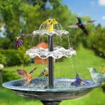 Fontaine solaire - hellove - mod�le ext�rieur - 9 buses - led - batterie 1500 mah