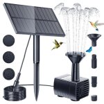 Fontaine solaire de pompe 1. 5 w - pompe � eau flottante avec 4 buses pour pour bain doiseaux �tangs ...