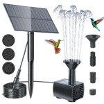 Fontaine solaire de pompe 5v 1. 5w - pompe  eau flottante avec 4 buses pour bassin / piscine / dcoration ...