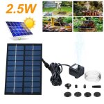 Fontaine solaire de pompe 9v 2. 5w - pompe  eau flottante avec 6 buses pour bassin / piscine / dcoration ...