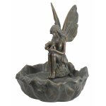 Fontaine solaire - smardtv - fe - effet bronze sophistiqu - rsine et plastique - 43x34x34cm