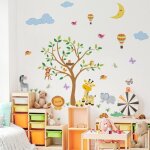 Forêt animal grand arbre salon chambre chambre denfants maternelle décoration dessin animé sticker mural ... Forêt animal grand arbre salon chambre chambre denfants maternelle décoration dessin animé sticker mural ...