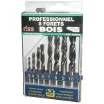 Foret bois - riss - coffret 8 forets bois - 3 pointes - 3 - 4 - 5 - 6 - 7 - 8 - 9 - 10 mm