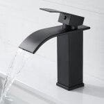 Forious robinet salle de bain mitigeur lavabo cascade en acier inoxydable monocommande eau chaude / froide ...