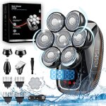 Rasoir �lectrique - fosmet - 5 en 1 - t�tes rotatives - �cran led - ipx7 �tanche