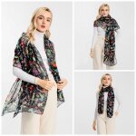 Foulard châle femme Écharpe pour printemps automne hiver Étole longues scarf pour mariage soirée fête ... Foulard châle femme Écharpe pour printemps automne hiver Étole longues scarf pour mariage soirée fête ...