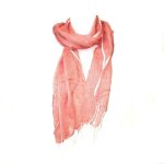 Foulard echarpe rouge fin