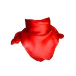 Foulard - itendance - carr� - soie - rouge - 52 x 52 cm