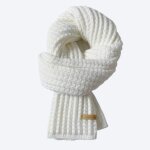 Foulard - vitata - charpe dhiver - mlange - blanc - taille 40x22 cm