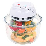 Four  convection halogne - yin - 800 w - 10 l - bague dextension - bol en verre