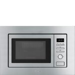 Four micro - ondes grill smeg fmi020x - 17l - 800w - boutons rotatifs - acier inoxydable