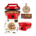 Four  pizza rouge et tartes avec grill plancha revtement pierre antiadhsif puissance 1800 w pancakes ...