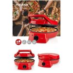 Four  pizza tartes grill plancha revt pierre antiadhsif 1800w pancakes omelettes quiches et flammekueche ...