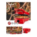 Four  pizza et tartes avec grill plancha revt pierre antiadhsif 1800 w pancakes omelettes quiches ...