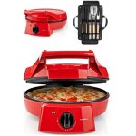 Four  pizza tartes rouge grill plancha revtement pierre antiadhsif 1800 w pancakes omelettes quiches ...
