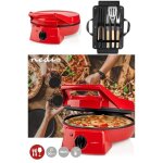 Four  pizza tartes rouge grill plancha revtement pierre antiadhsif 1800 w pancakes omelettes quiches ...