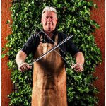 Fourche barbecue - forged - churrasco - acier inoxydable ss430 - l 70 cm