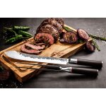 Fourche pour d�couper - forged - sebra - acier japonais 440c - manche en bois dalbergia - l 39 cm