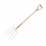 Fourche pour fumier - silverline - poigne d bois dur - 4 dents - 750mm