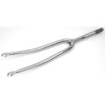 Fourche vlo - 700c - acier chrom - 1 pouce - diamtre 222 mm - tte pente