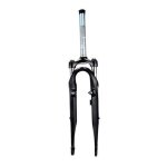 Fourche vtc 28 zoom 141 ams suspension noire filete 11 / 8 reglable v - brake + disque is