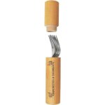 Fourchette  escargots + fourreau bois - lot de 6