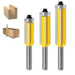 Fraise � bois en carbure - zvd - 3 pi�ces - 4 cannelures - poin�on droit - roulement sup�rieur