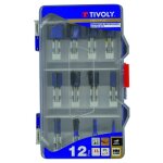 Fraises de dfonceuse - tivoly - xt606470002 - set de 12 pices - couleur bleu - lames carbure micrograin ...