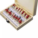 Fraise foret defonceuse 15 pcs 8 mm rouge coupe carbure mtal bois de coupe outil - 1