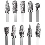 Fraises sur tige en carbure de tungstène à double coupe 10 pièces kit de fraises rotatives de 1 - 8? ... Fraises sur tige en carbure de tungstène à double coupe 10 pièces kit de fraises rotatives de 1 - 8? ...