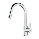 Mitigeur - franke - lina - bec extractible - chrome - monotrou