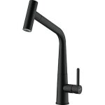 Robinet d�vier - franke - icon 115. 0625. 190 - noir mat - bec extractible - douchette int�gr�e