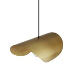 Frau - suspension gomtrique mtal noir abat - jour: ovale mtal dor 1 ampoule e27 urbain p50xd30xh80cm ...