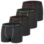 Freegun boxer homme aktiv caleon homme - noir (lot de 4)