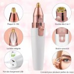 Fresion 2 en 1epilateur sourcils electrique femme - tondeuse � sourcils et �pilation faciale rasoir �lectrique ...