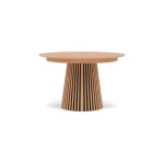 Freya - table à manger ronde extensible - effet bois - 4 à 8 personnes - bois Freya - table à manger ronde extensible - effet bois - 4 à 8 personnes - bois