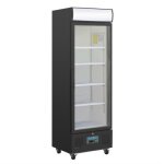 Frigo professionnel vitr� noir avec caisson lumineux s�rie g 368l - polar