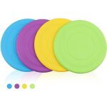 Frisbee pour chien - zhuodike - 18cm - caoutchouc rsistant - 4 couleurs - entranement pratique