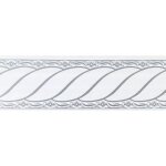 Frise de papier peint frise murale bordure de papier peint auto - adhsif gris damass 10 m x 5 cm