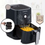 Friteuse  air chaud - klarstein crisp - pro air fryer 1400w 28l minuterie - noir