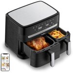 Friteuse  air chaud moulinex easy fry dual - capacit 83 l - 7 programmes automatiques - conomie dnergie ...