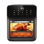 Friteuse � air sans huile air fryer 10l 2200w 10 programmes �cran tactile fen�tre transparente nettoyage ...