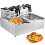 Friteuse �lectrique - professionnelle - 12l - 5000w - acier inoxydable - temp�rature 50 - 200�c