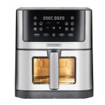 Kitchencook - friteuse sans huile 8l - 8 programmes - minuterie numrique - thermostat rglable - 1800w ...