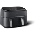 Friteuse sans huile philips - airfryer na351 / 00 - double cuve 9l - 8 programmes de cuisson - 2750w