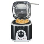 Friteuse techwood tff - 86 1l 950w - 2 en 1 fondue bac � huile de capacit� 1l - coloris noir