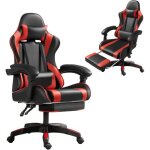 Frixovel chaise gaming si�ge de bureau r�glable fauteuil gaming avec repose - pieds t�lescopique (noir ...