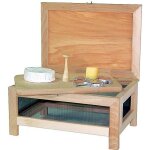 Fromager + plateau en htre - 22 x 34 cm