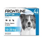 Frontline spot on chien - anti - puces anti - tiques pour chien m - 10 - 20kg - 4 pipettes Frontline spot on chien - anti - puces anti - tiques pour chien m - 10 - 20kg - 4 pipettes