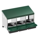 Fudajo pondoir pour poule 81 x 52 x 48 cm 3x bac de r�cup�ration ponte poulailler nichoir ext�rieur trous ...